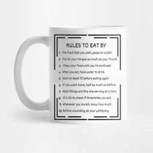 Rules to Eat By/Blk Mug